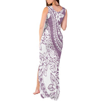 Polynesia Tank Maxi Dress Polynesian Tropical Flowers Purple Pastel Vibes LT14 - Polynesian Pride