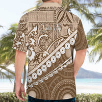 Beige Bula Fiji Hawaiian Shirt Fijian Language Week Tapa Cloth - Pastel