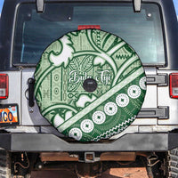Green Bula Fiji Spare Tire Cover Fijian Language Week Tapa Cloth - Pastel LT14 Green - Polynesian Pride