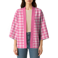 Pink Japanese Palaka Pride Kimono - Polynesian Pride