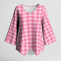 Pink Japanese Palaka Pride Kimono Sleeve Blouse - Polynesian Pride