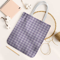 Lavender Japanese Palaka Pride Tote Bag LT14 White Strap One Size Lavender - Polynesian Pride