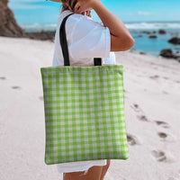 Bright Green Japanese Palaka Pride Tote Bag LT14 - Polynesian Pride