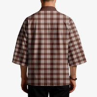 Brown Japanese Palaka Pride Kimono - Polynesian Pride