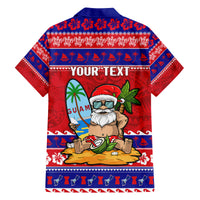 Custom Guam Christmas Family Matching Off Shoulder Short Dress and Hawaiian Shirt Guaman Santas Felis Pasgua LT14 - Polynesian Pride