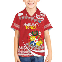 Custom Mate Maa Tonga Kid Hawaiian Shirt 2024 Go Champions LT14 Kid Red - Polynesian Pride