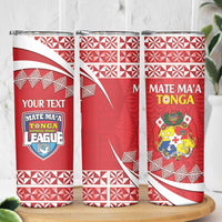 Custom Mate Maa Tonga Skinny Tumbler 2024 Go Champions LT14 - Polynesian Pride