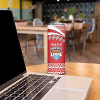 Custom Mate Maa Tonga Skinny Tumbler 2024 Go Champions LT14 - Polynesian Pride