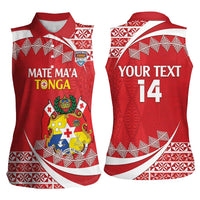 Custom Mate Maa Tonga Women Sleeveless Polo Shirt 2024 Go Champions LT14 - Polynesian Pride