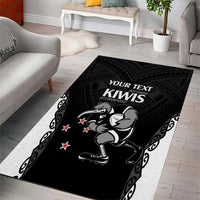 Aotearoa Rugby Custom Area Rug Maori Kiwi - Mascot Style LT14 - Polynesian Pride