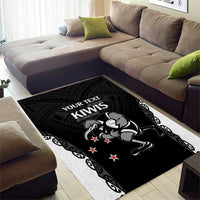 Aotearoa Rugby Custom Area Rug Maori Kiwi - Mascot Style LT14 - Polynesian Pride