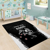 Aotearoa Rugby Custom Area Rug Maori Kiwi - Mascot Style LT14 - Polynesian Pride