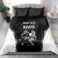 Aotearoa Rugby Custom Bedding Set Maori Kiwi - Mascot Style LT14 - Polynesian Pride