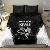 Aotearoa Rugby Custom Bedding Set Maori Kiwi - Mascot Style LT14 - Polynesian Pride