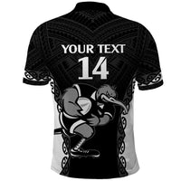 Aotearoa Rugby Custom Polo Shirt Maori Kiwi - Mascot Style