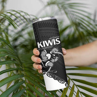 Custom Aotearoa Rugby Skinny Tumbler Maori Kiwi - Mascot Style LT14 - Polynesian Pride