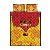 Papua New Guinea Rugby Custom Quilt Bed Set Go Kumuls PNG - Polynesian Pattern