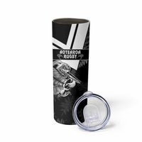 Custom Aotearoa Silver Fern Rugby Skinny Tumbler 2024 Go Kiwi LT14 - Polynesian Pride
