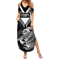 Aotearoa Silver Fern Rugby Custom Summer Maxi Dress 2024 Go Kiwi