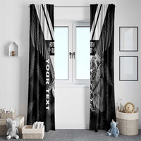Aotearoa Silver Fern Rugby Custom Window Curtain 2024 Go Kiwi LT14 - Polynesian Pride