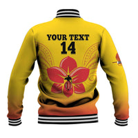 Orchids PNG Rugby Custom Baseball Jacket Go Champions Papua New Guinea