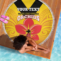 Orchids PNG Rugby Custom Beach Blanket Go Champions Papua New Guinea LT14 - Polynesian Pride