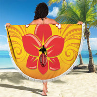 Orchids PNG Rugby Custom Beach Blanket Go Champions Papua New Guinea LT14 - Polynesian Pride