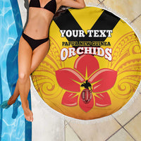 Orchids PNG Rugby Custom Beach Blanket Go Champions Papua New Guinea LT14 - Polynesian Pride