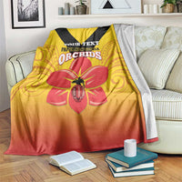 Orchids PNG Rugby Custom Blanket Go Champions Papua New Guinea LT14 Yellow - Polynesian Pride