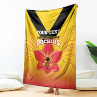 Orchids PNG Rugby Custom Blanket Go Champions Papua New Guinea LT14 - Polynesian Pride