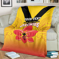 Orchids PNG Rugby Custom Blanket Go Champions Papua New Guinea LT14 - Polynesian Pride