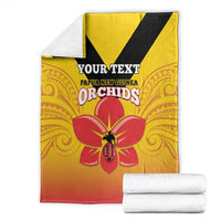 Orchids PNG Rugby Custom Blanket Go Champions Papua New Guinea LT14 - Polynesian Pride