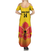 Orchids PNG Rugby Custom Family Matching Summer Maxi Dress and Hawaiian Shirt Go Champions Papua New Guinea