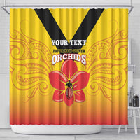 Orchids PNG Rugby Custom Shower Curtain Go Champions Papua New Guinea LT14 - Polynesian Pride