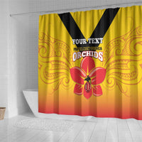 Orchids PNG Rugby Custom Shower Curtain Go Champions Papua New Guinea LT14 - Polynesian Pride