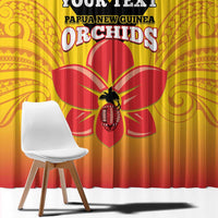 Orchids PNG Rugby Custom Window Curtain Go Champions Papua New Guinea LT14 - Polynesian Pride