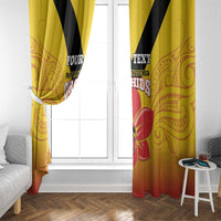 Orchids PNG Rugby Custom Window Curtain Go Champions Papua New Guinea LT14 - Polynesian Pride