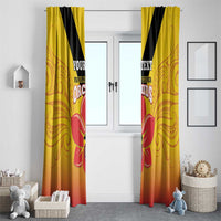 Orchids PNG Rugby Custom Window Curtain Go Champions Papua New Guinea LT14 - Polynesian Pride