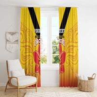 Orchids PNG Rugby Custom Window Curtain Go Champions Papua New Guinea LT14 - Polynesian Pride