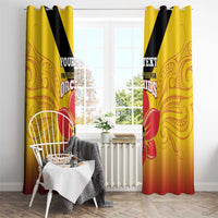 Orchids PNG Rugby Custom Window Curtain Go Champions Papua New Guinea LT14 - Polynesian Pride
