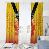 Orchids PNG Rugby Custom Window Curtain Go Champions Papua New Guinea LT14 - Polynesian Pride