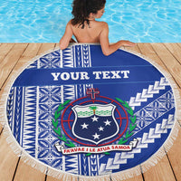 Fetu Samoa Rugby Custom Beach Blanket Siapo Pattern - Sporty Style LT14 - Polynesian Pride