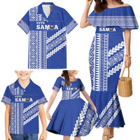 Fetu Samoa Rugby Custom Family Matching Mermaid Dress and Hawaiian Shirt Siapo Pattern - Sporty Style