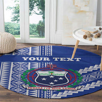 Fetu Samoa Rugby Custom Round Carpet Siapo Pattern - Sporty Style LT14 - Polynesian Pride