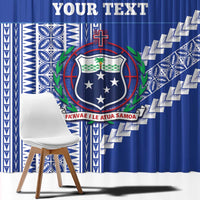 Fetu Samoa Rugby Custom Window Curtain Siapo Pattern - Sporty Style LT14 - Polynesian Pride
