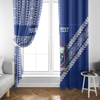 Fetu Samoa Rugby Custom Window Curtain Siapo Pattern - Sporty Style LT14 - Polynesian Pride