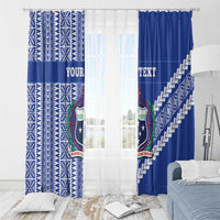 Fetu Samoa Rugby Custom Window Curtain Siapo Pattern - Sporty Style LT14 - Polynesian Pride