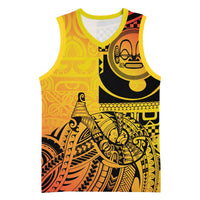Marquesas Islands Basketball Jersey Marquesan Matatiki Fish Hook Patutiki - Polynesian Pride