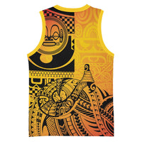 Marquesas Islands Basketball Jersey Marquesan Matatiki Fish Hook Patutiki - Polynesian Pride