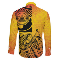 Marquesas Islands Family Matching Long Sleeve Bodycon Dress and Hawaiian Shirt Marquesan Matatiki Fish Hook Patutiki LT14 - Polynesian Pride